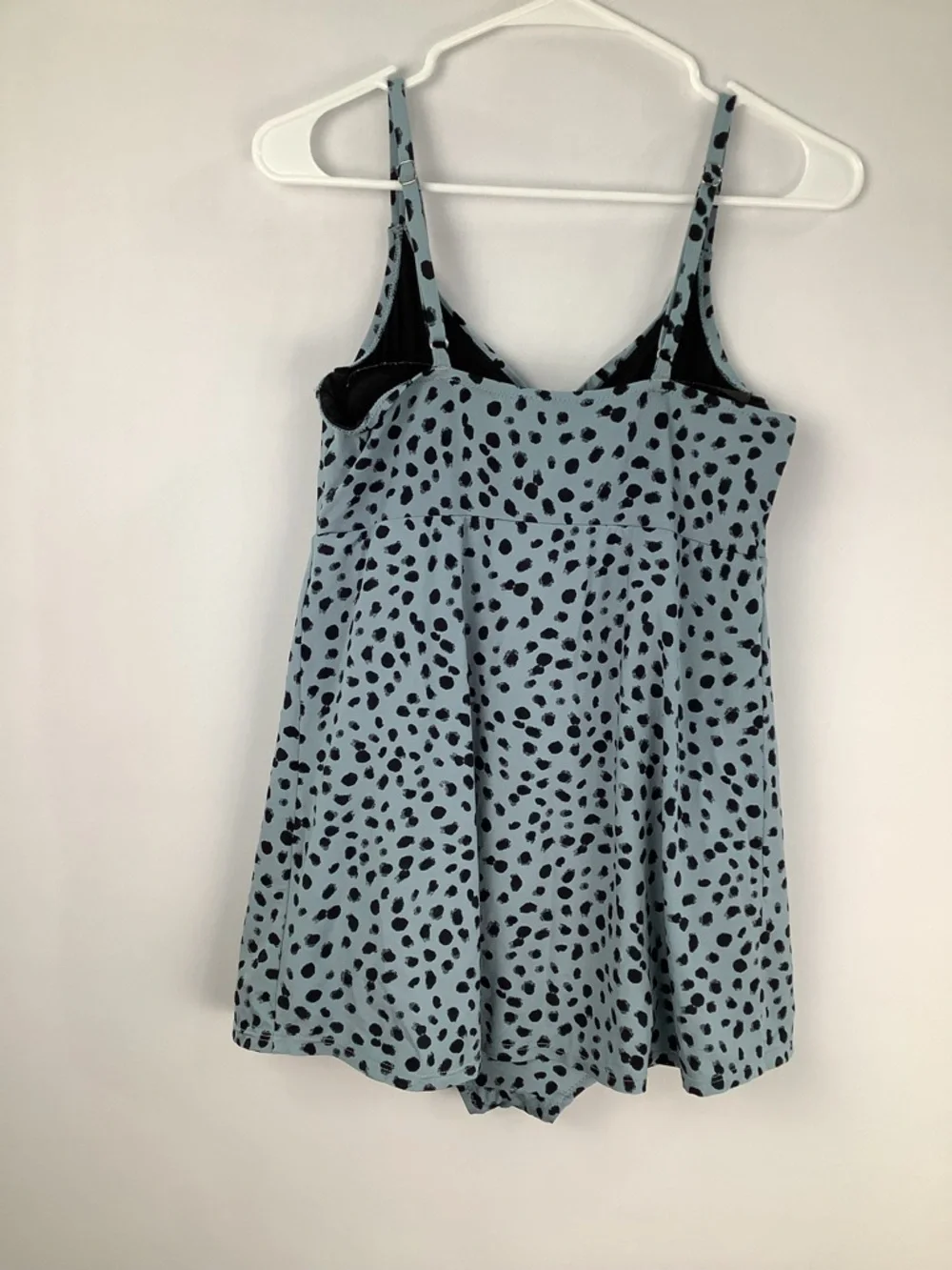 Garnet Hill Boheme Polka Dot Swim Dress One Piece Swimsuit‎ womens size 10